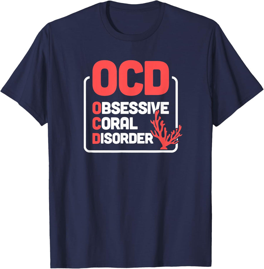 Funny Coral T-Shirt / Reef Tank & Corals Fragging Gift - Navy Blue