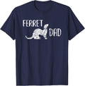 Ferret Dad Gift Men and Boys with Pet Ferrets T-Shirt - Navy Blue