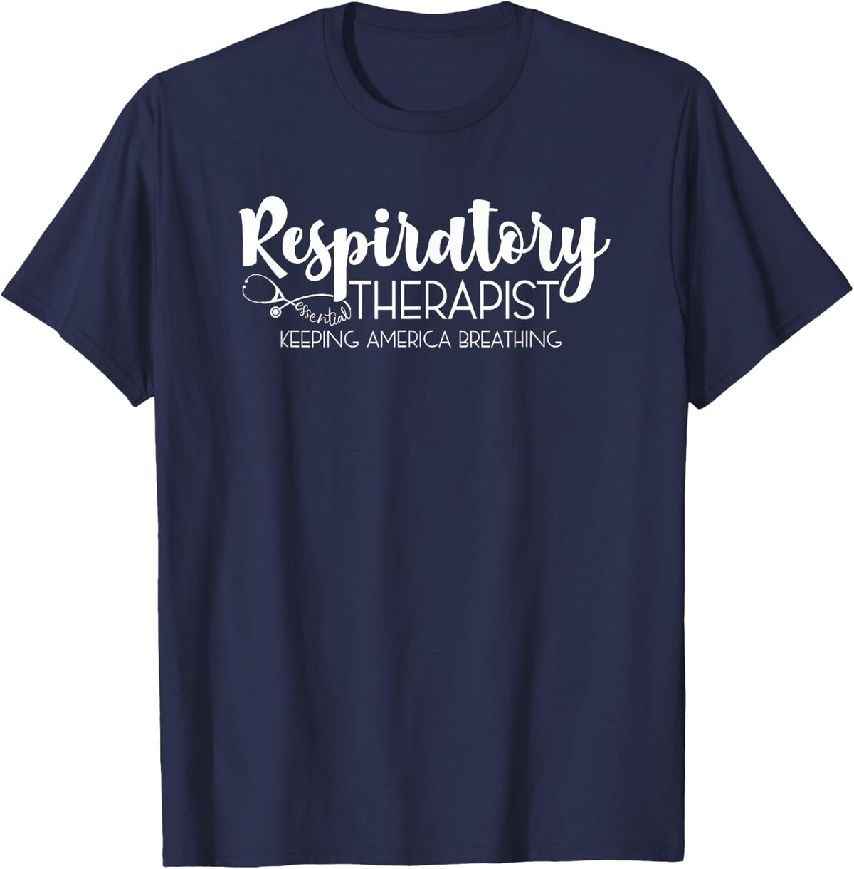 Respiratory Therapist Care Week RT Essential T-Shirt - Navy Blue
