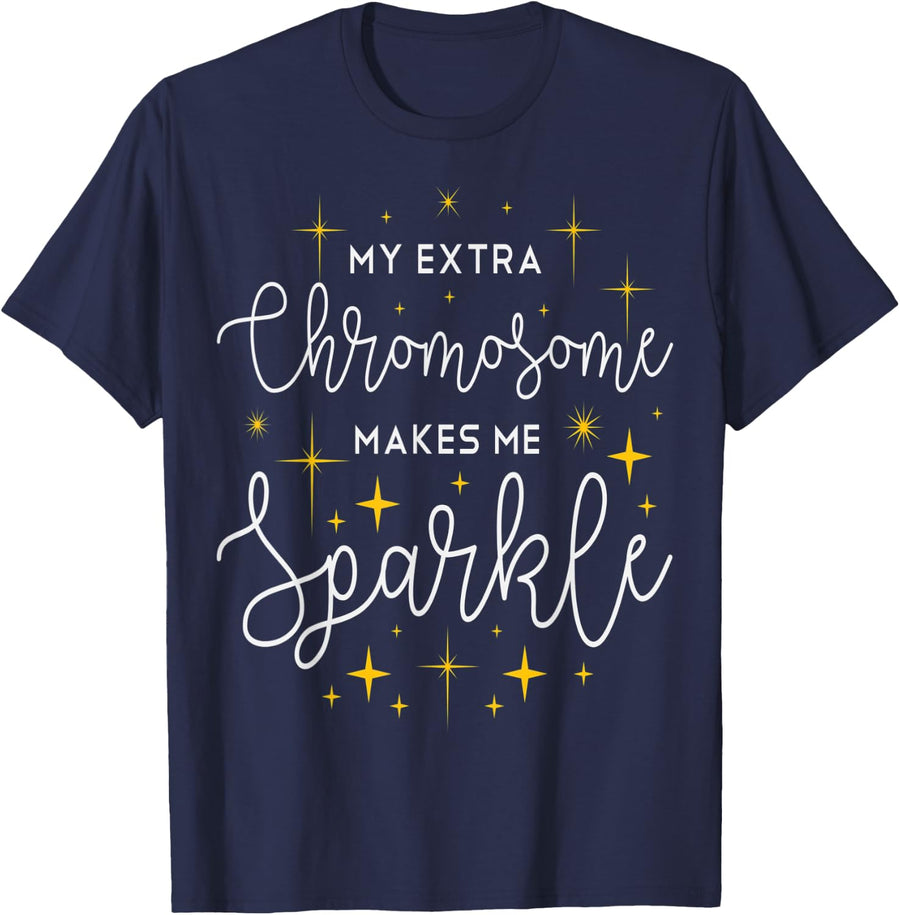 Down Syndrome Awareness Support Quote Meme T-Shirt & Gift - Navy Blue