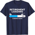 Funny Retirement 2026 Loading Soon to Retire Countdown T-Shirt - Navy Blue