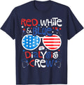 4th of July Red White Blue Dialysis Crew Patriotic Nurse T-Shirt - Navy Blue