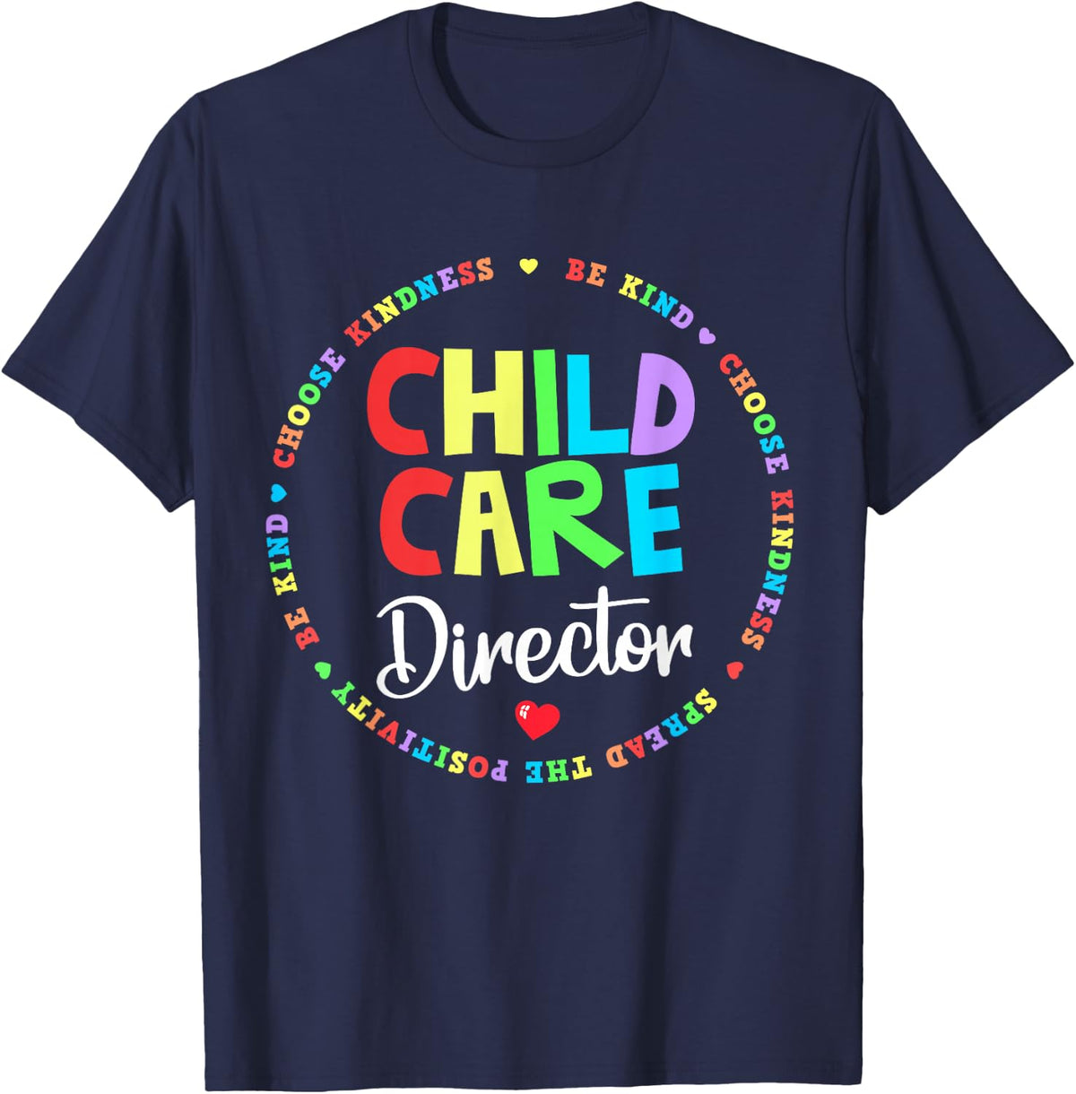 Childcare Director Daycare Crew School Provider Teacher T-Shirt - Navy Blue