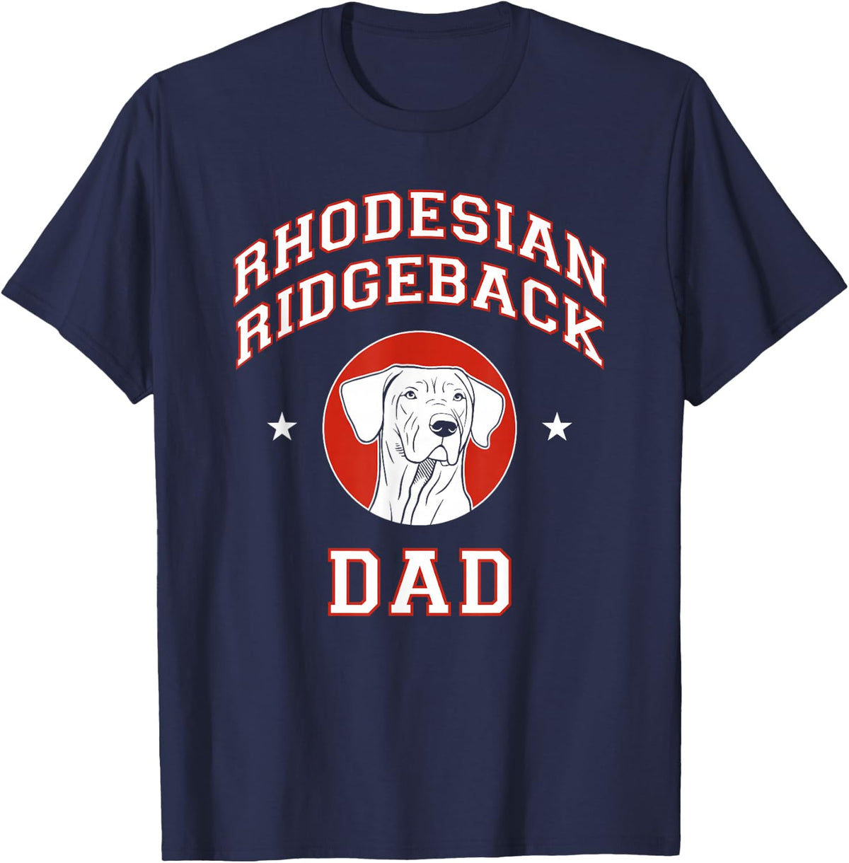 Rhodesian Ridgeback Dad Dog Father T-Shirt - Navy Blue