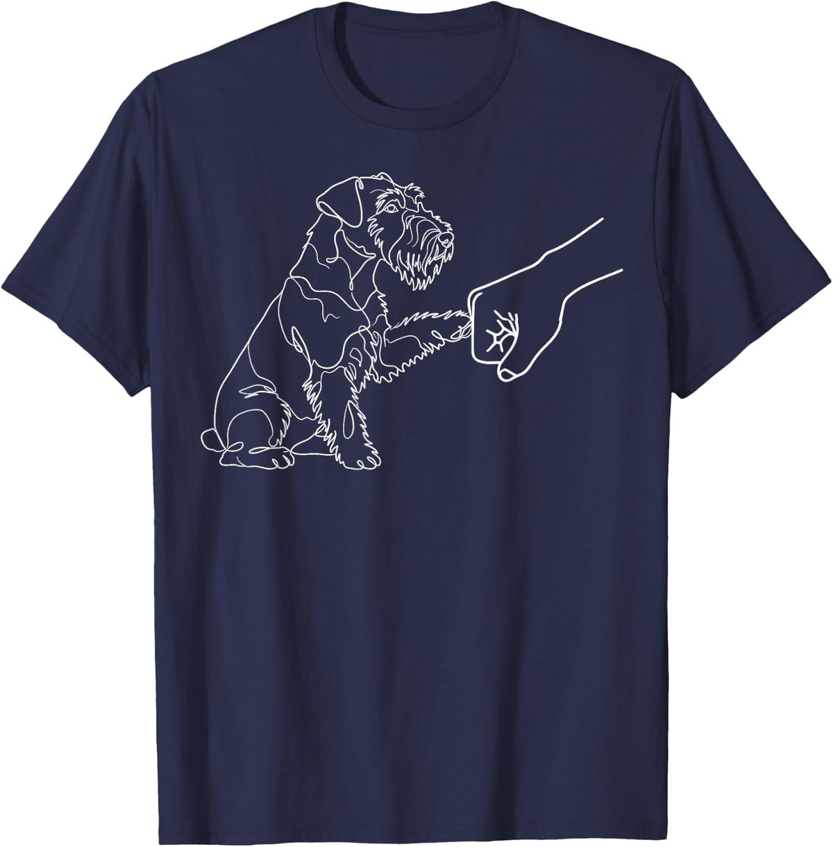 Lakeland Terrier Fist Bump Welsh Terrier T-Shirt - Navy Blue