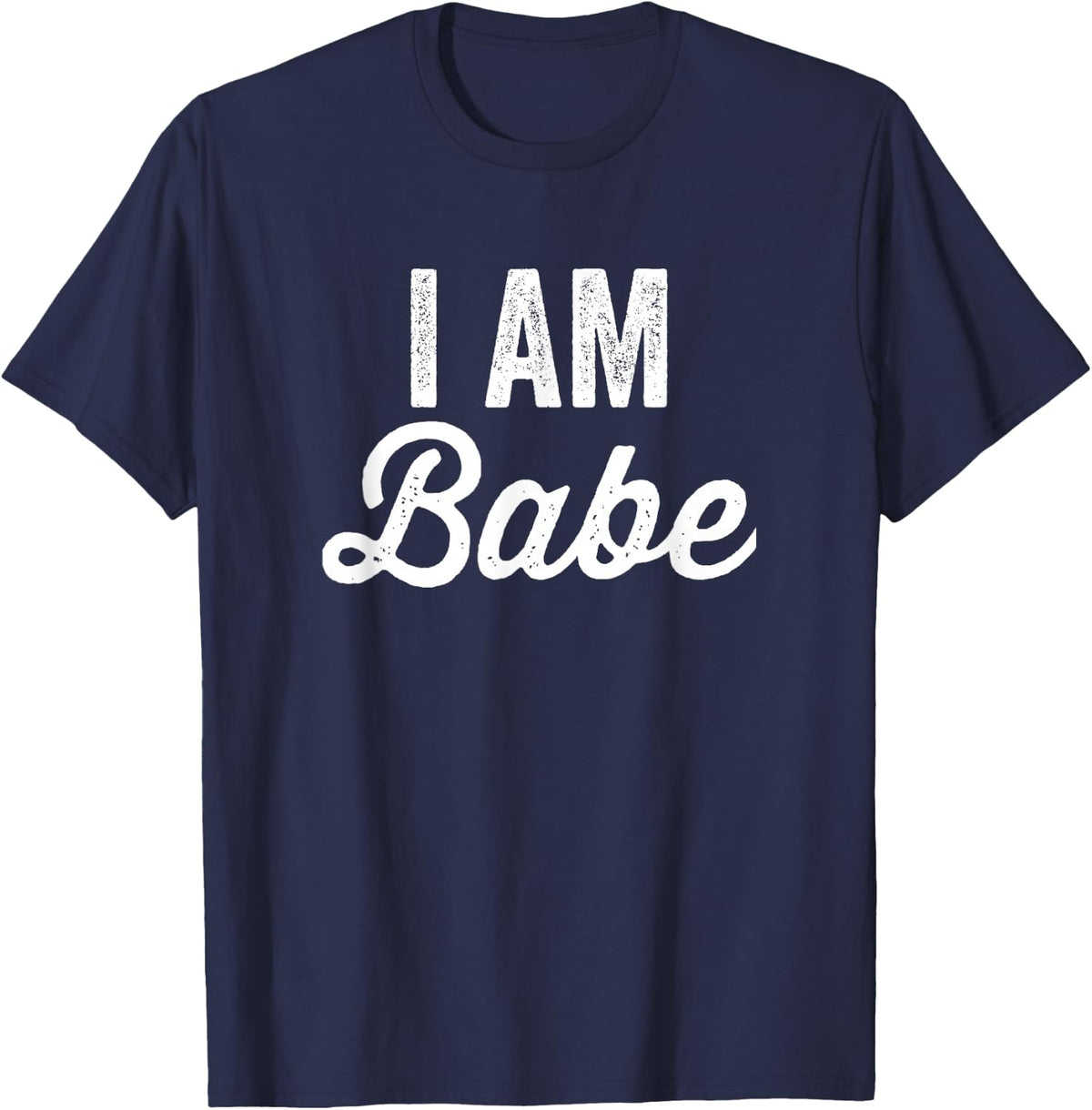 Matching Couples If Lost Return To Babe I Am Babe T-Shirt - Navy Blue