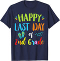 Happy Last Day Of 2Nd Grade Summer Vacation Gift Ideas T-Shirt - Navy Blue