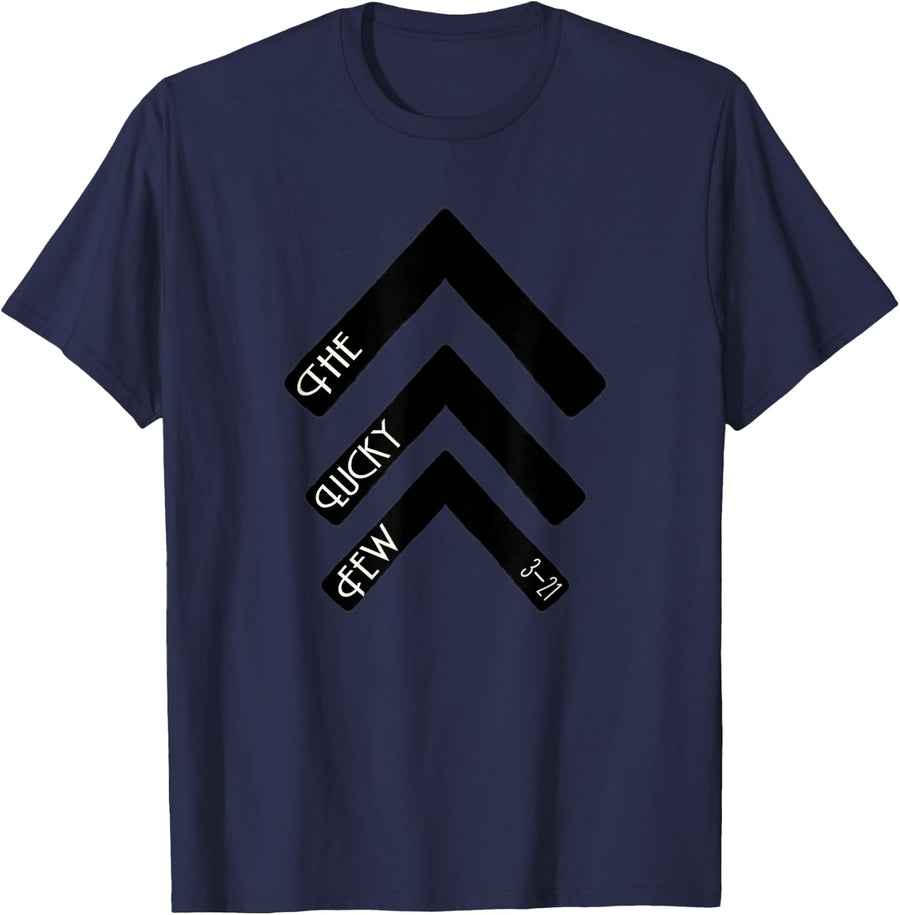 The Lucky Few Heart Symbol Trisomy 21 Down Syndrome Children T-Shirt - Navy Blue