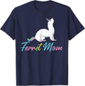 Ferret Mom Female Ferret Lover T-Shirt - Navy Blue