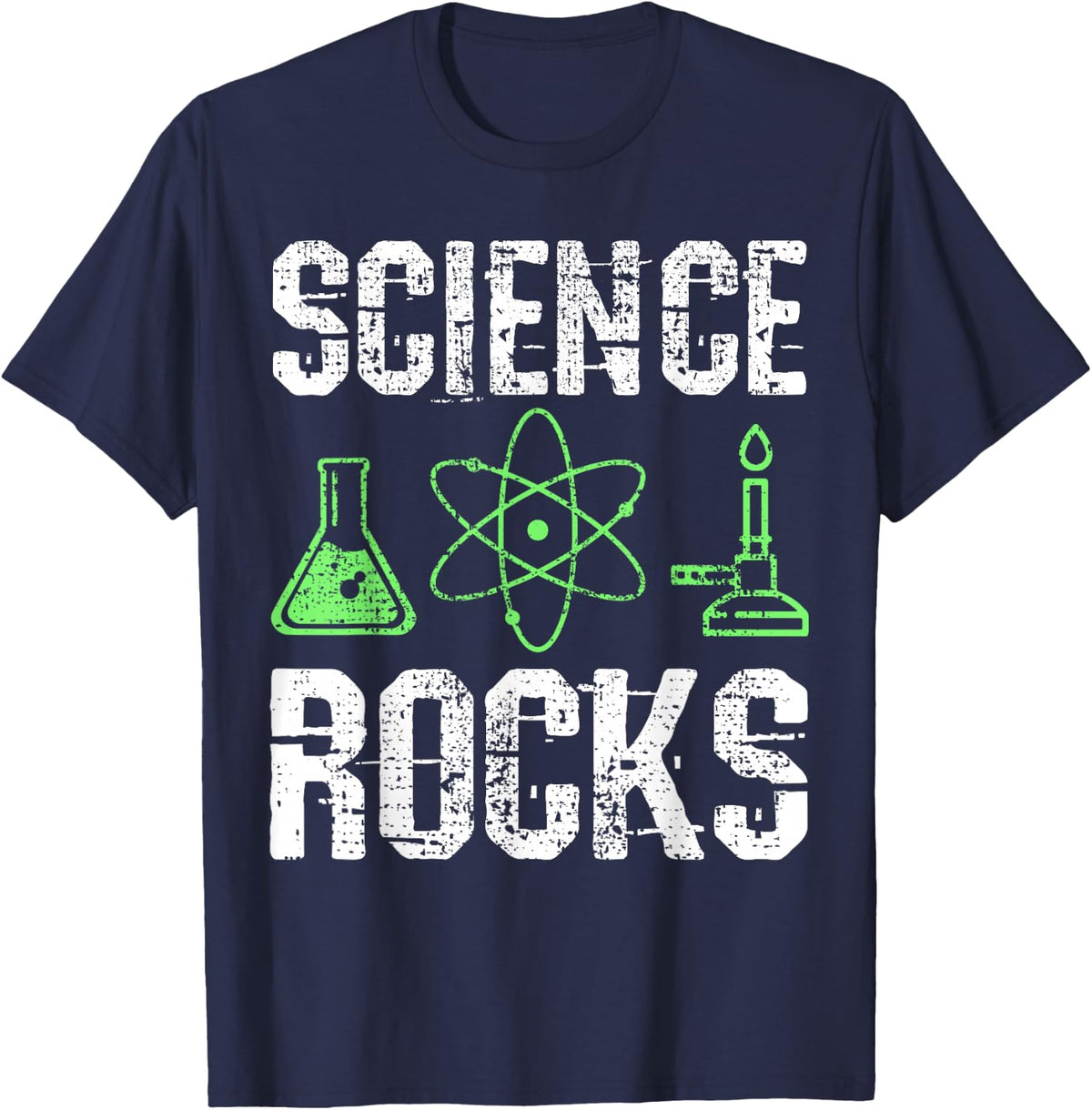 Science Rocks Biologist Chemistry Physics Teacher Tees T-Shirts for Men Women - Navy Blue