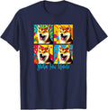 Pop Art Style Shiba Inu Uncle T-Shirt - Navy Blue