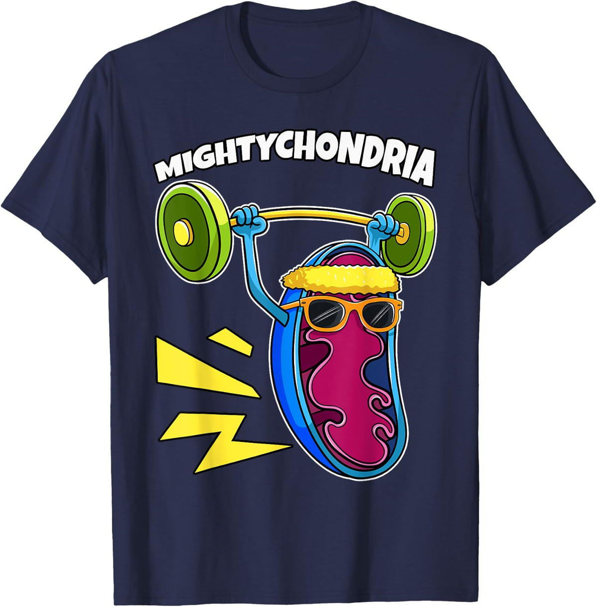 Cellular Biology Microbiologist Cytologist Mitochondria T-Shirt - Navy Blue