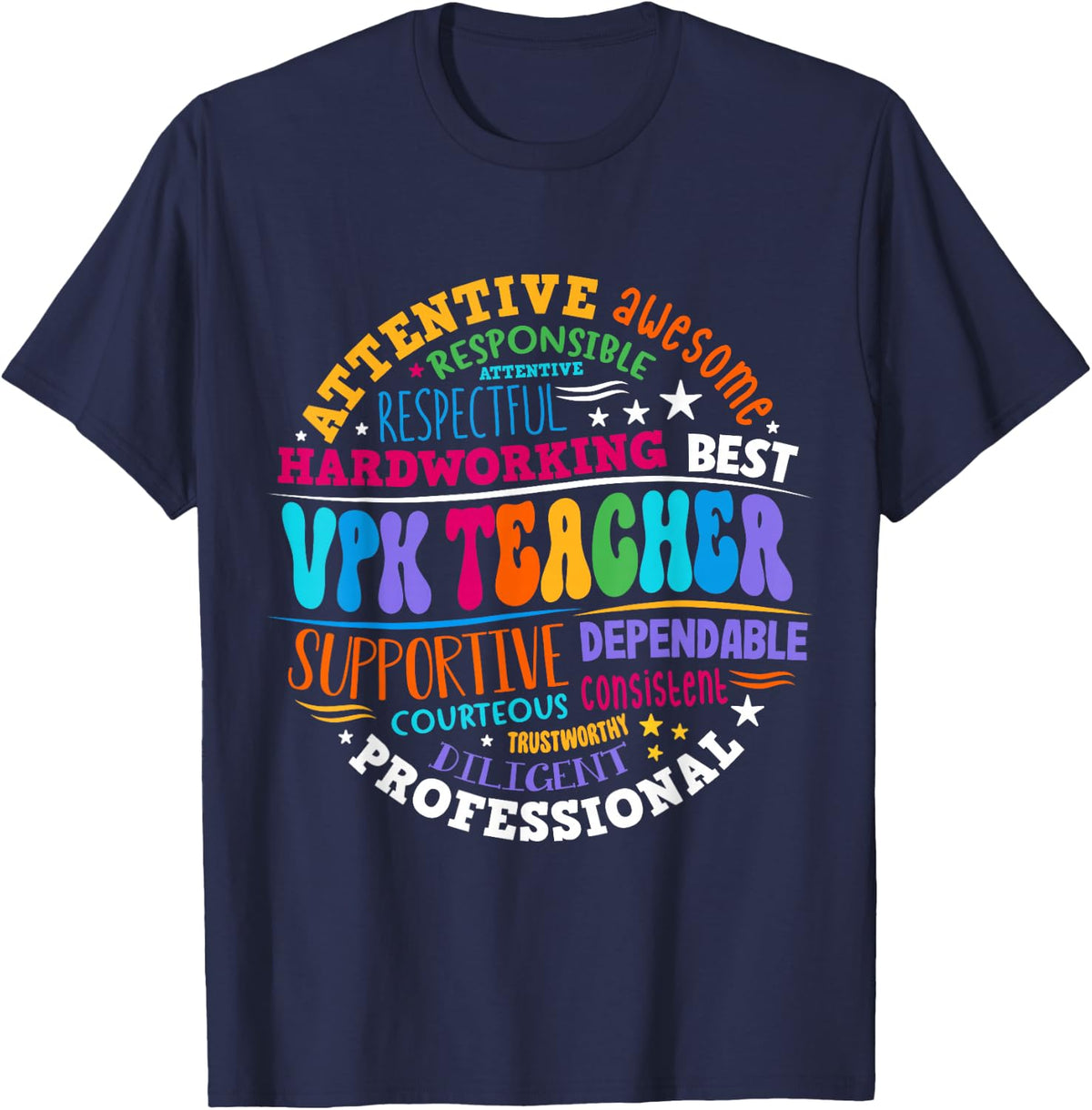 VPK Teacher First Day Of Back To School Appreciation Week T-Shirt - Navy Blue