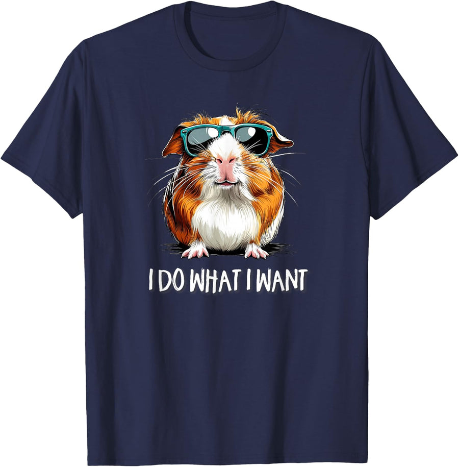 Kids Do What I Want Kids Wheek Merch Guinea Pig Lover T-Shirt - Navy Blue
