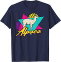Retro Alpaca Farm Animal Vintage 80s 90s T-Shirt - Navy Blue