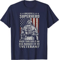 Who Need A Superhero Proud USS Ranger CV-61 Veteran Dad T-Shirt - Navy Blue