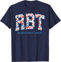 Floral Registered Behavior Technician 4th Of July RBT T-Shirt - Navy Blue
