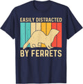 Cool Ferret For Men Women Animal Lover Ferret Owner Rodent T-Shirt - Navy Blue