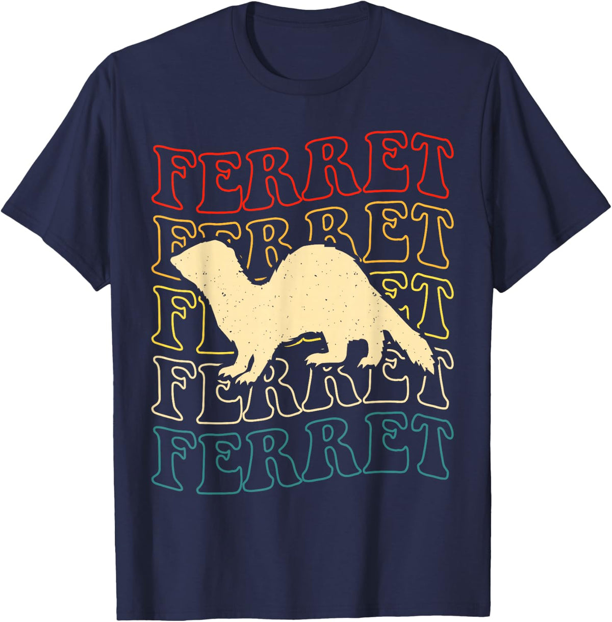 Ferret Ferret Ferret Tee Cute Ferret Shirt For Pet Lovers T-Shirt - Navy Blue