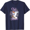 Disney Frozen Valentine's Day Olaf Stole My Heart Snowflake T-Shirt - Navy Blue