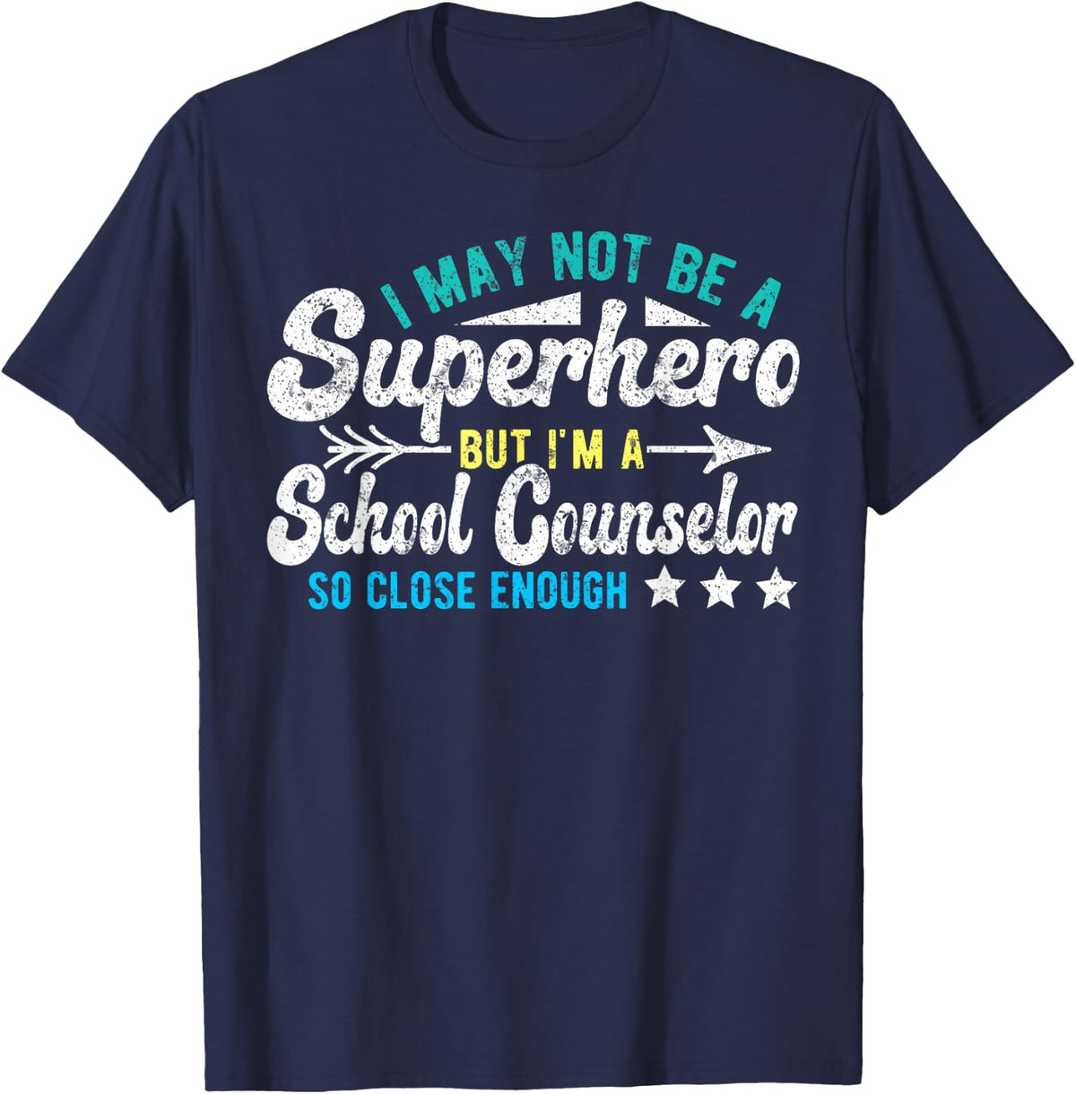 School Counselor Shirts For Women Men Superhero School Counseling Tees T Shirts - Navy Blue