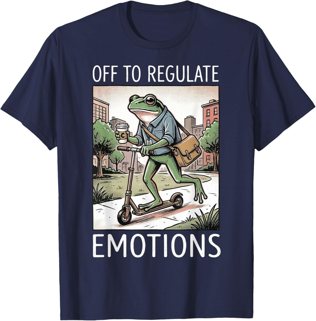 Off to Regulate Emotions Behavior Specialist Tee T-Shirt for Mental Health Teachers and Counselors - Navy Blue