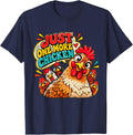 Just One More Chicken Funny Chicken Lover Backyard Flock T-Shirt - Navy Blue