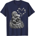Great Dane Animal Art Portrait Wildlife Forest Men Women T-Shirt - Navy Blue
