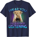 Soft Coated Wheaten Terrier I hear you not listening T-Shirt - Navy Blue