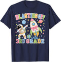 Blast Off Into 3rd Grade First Day Third Grade Girls T-Shirt - Navy Blue