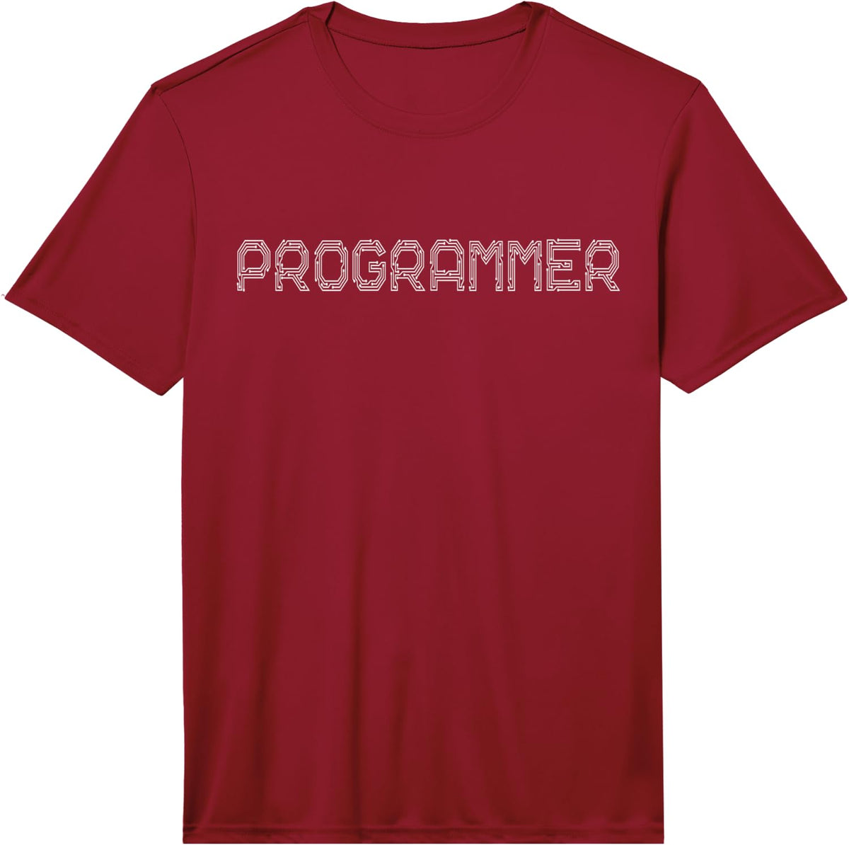 Mens Programming Software Tech Computer Engineer Programmer Coder Performance T-Shirt - Red
