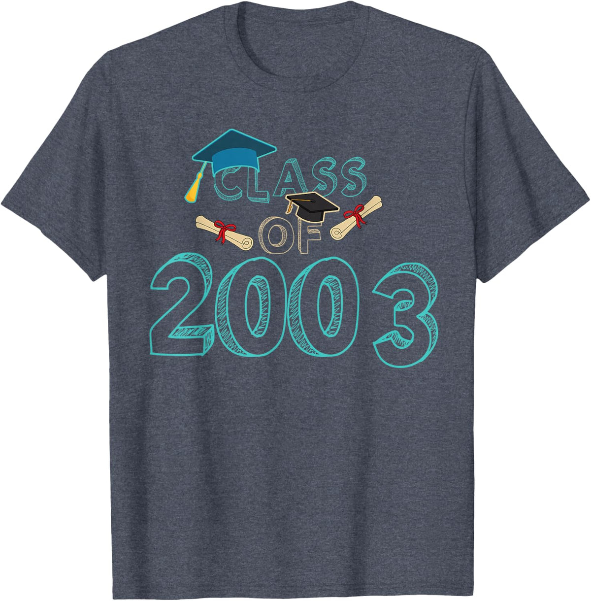 Class of 2003 Graduation School Reunion Student Teacher T-Shirt - Heather Blue