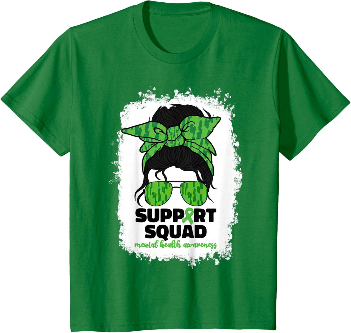 Support Squad Mental Health Awareness Month Green Women Girl T-Shirt - Kelly Green