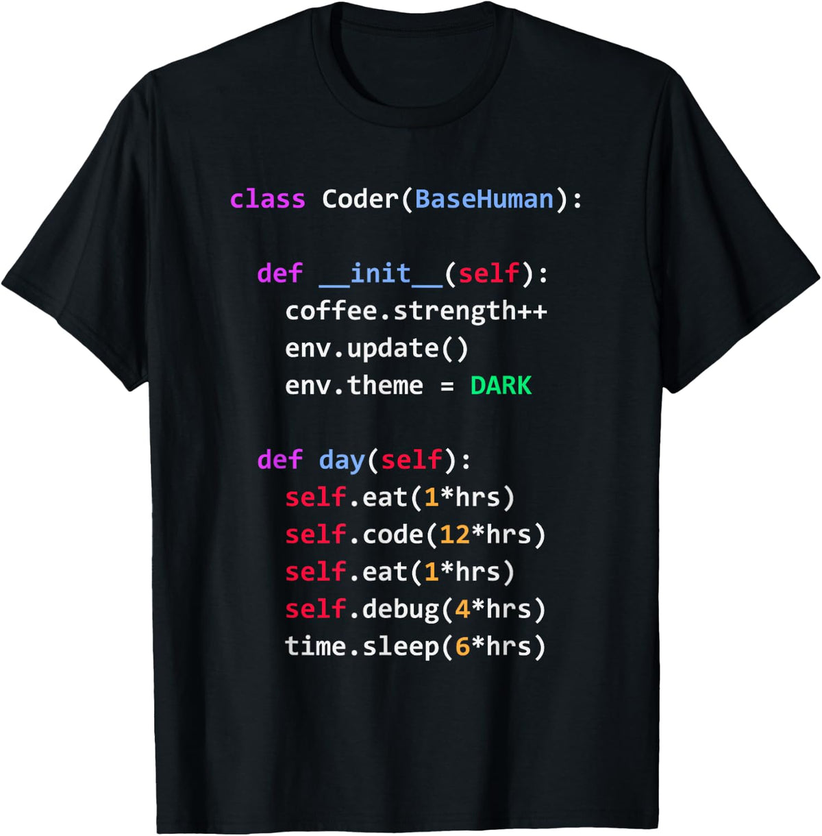 Python Eat Code Sleep Repeat T-Shirt - Black