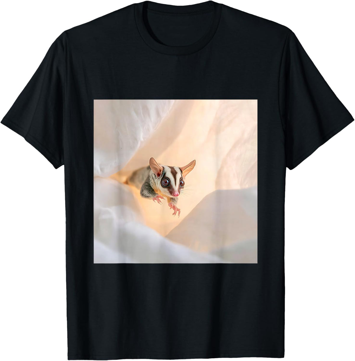 Cute Sugar Glider Marsupial Pet Owner T-Shirt - Black