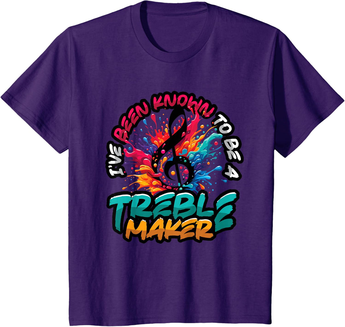Treble Maker Musician Pun Music Teacher T-Shirt - Purple