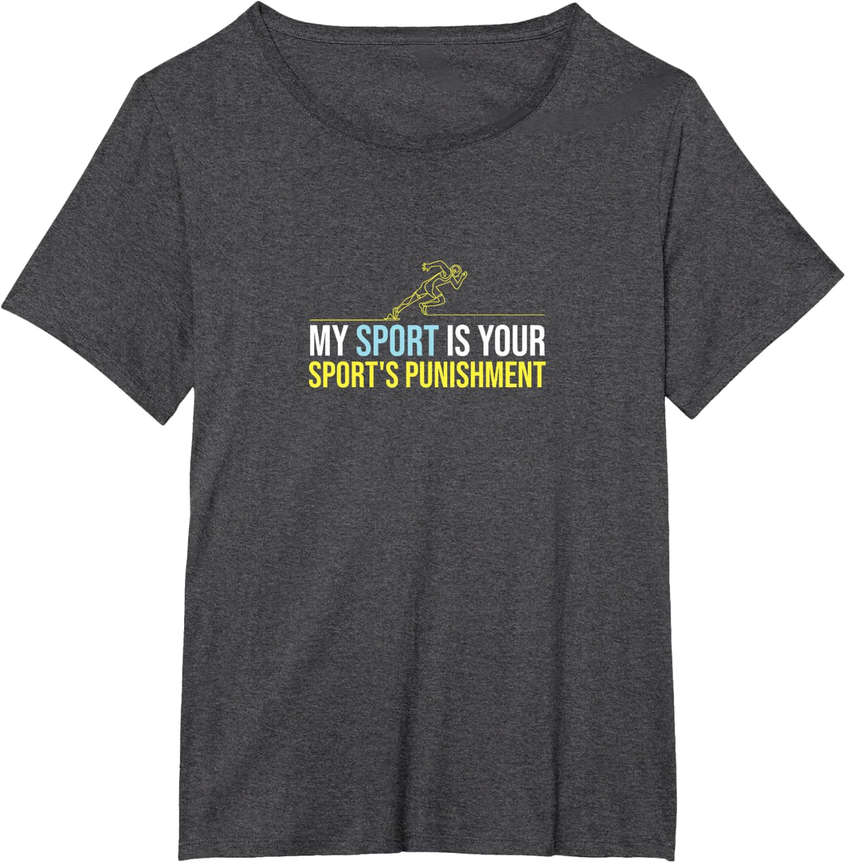 My Sport Is Your Sports Punishment Athlete Runner Heart Beat T-Shirt - Dark Heather Grey
