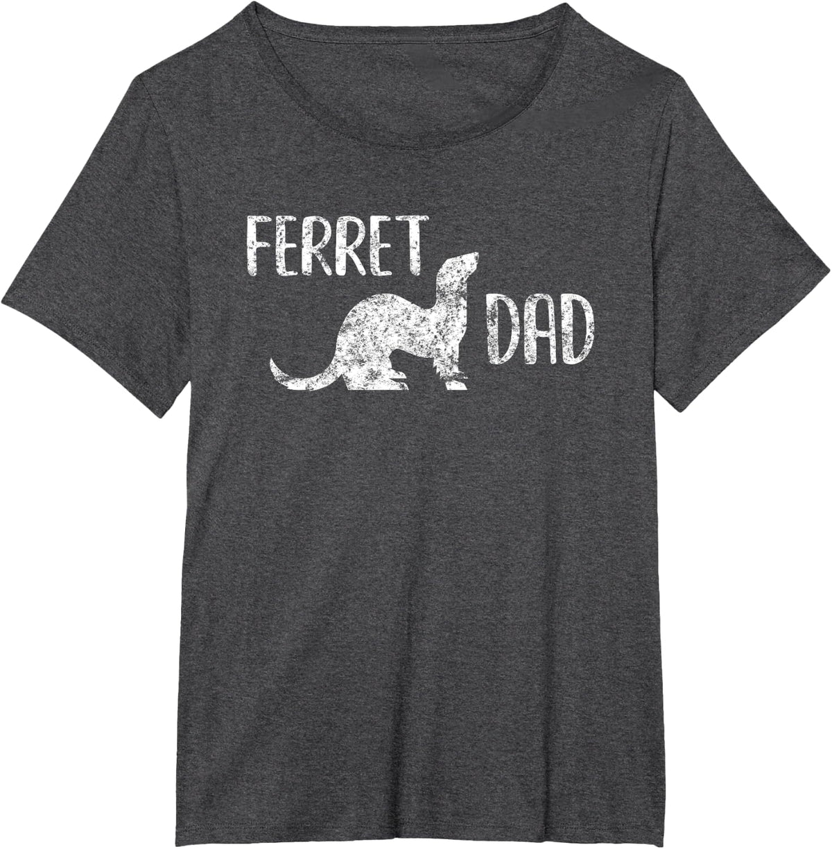 Ferret Dad Gift Men and Boys with Pet Ferrets T-Shirt - Dark Heather Grey