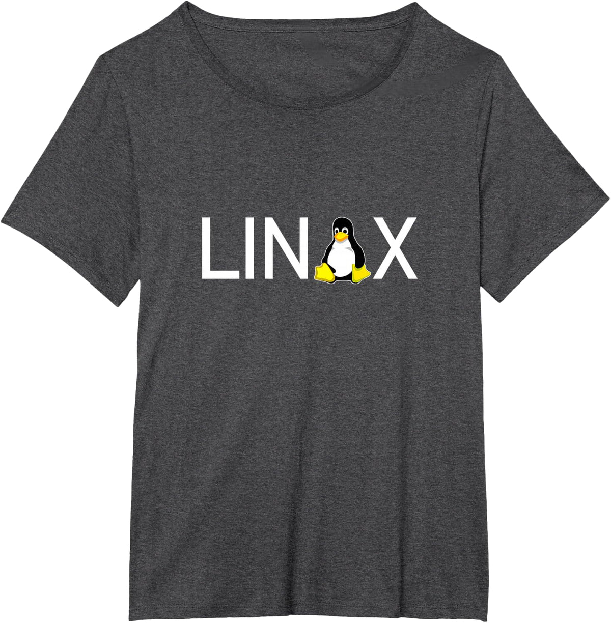 Linux Penguin Programmer Tux Nerd T-Shirt - Dark Heather Grey
