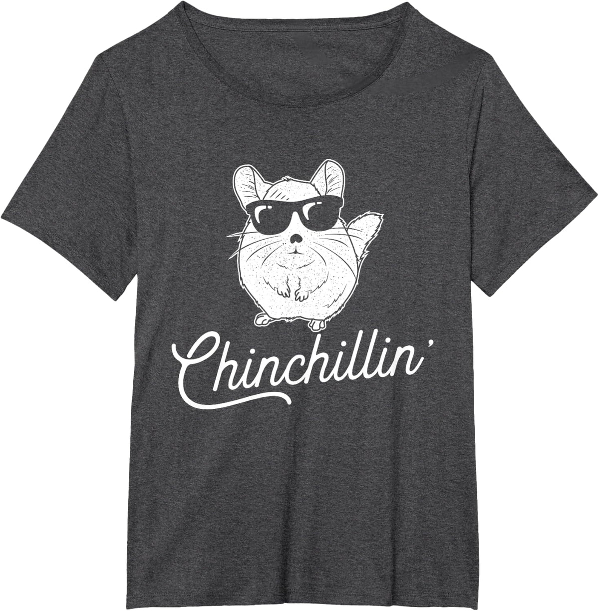 Chinchillin' Funny Chinchilla Lovers T-Shirt Tee for Pet Owners - Dark Heather Grey