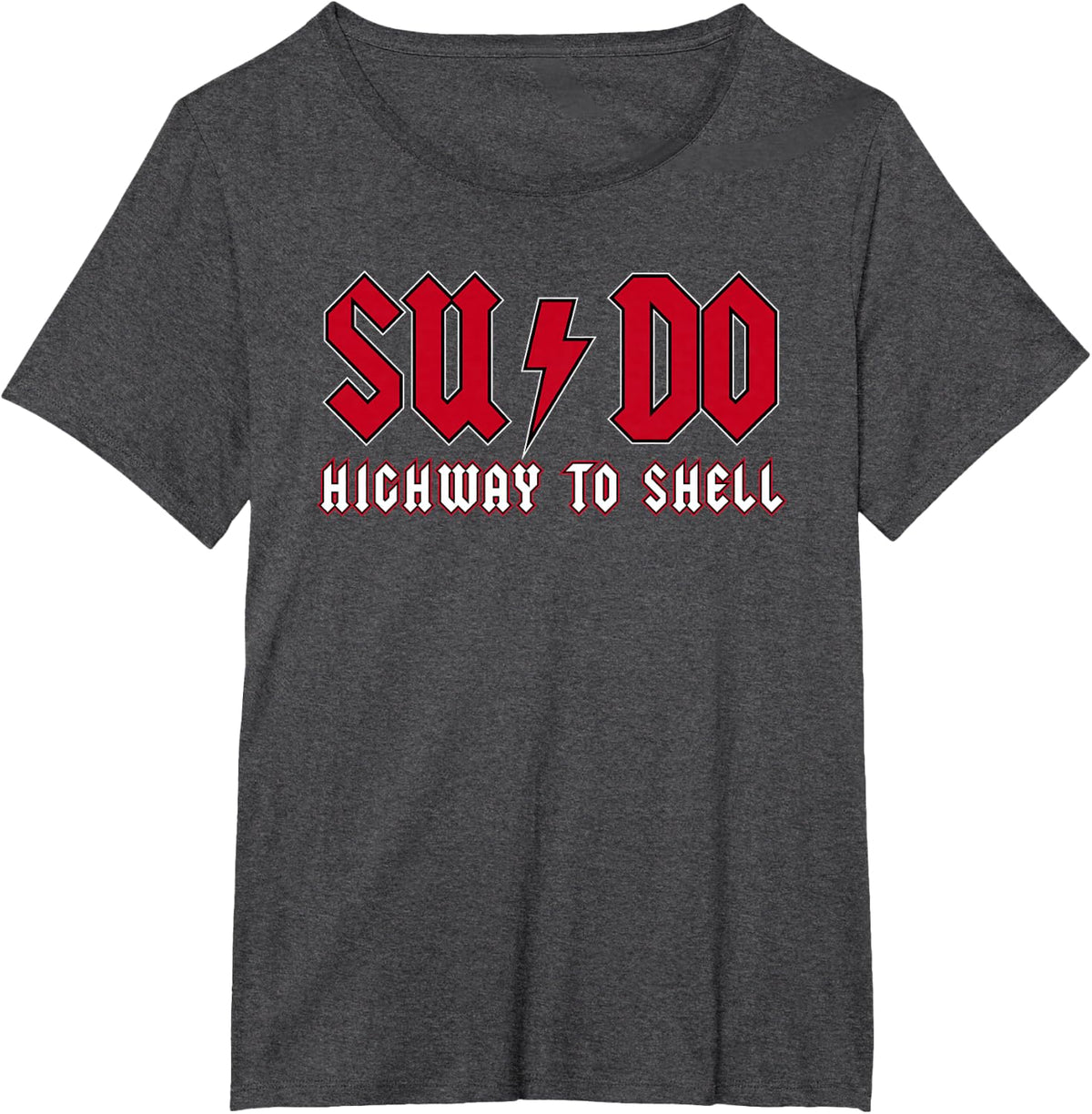 Ubuntu Linux Sudo Highway to Shell Superuser Command T-Shirt - Dark Heather Grey
