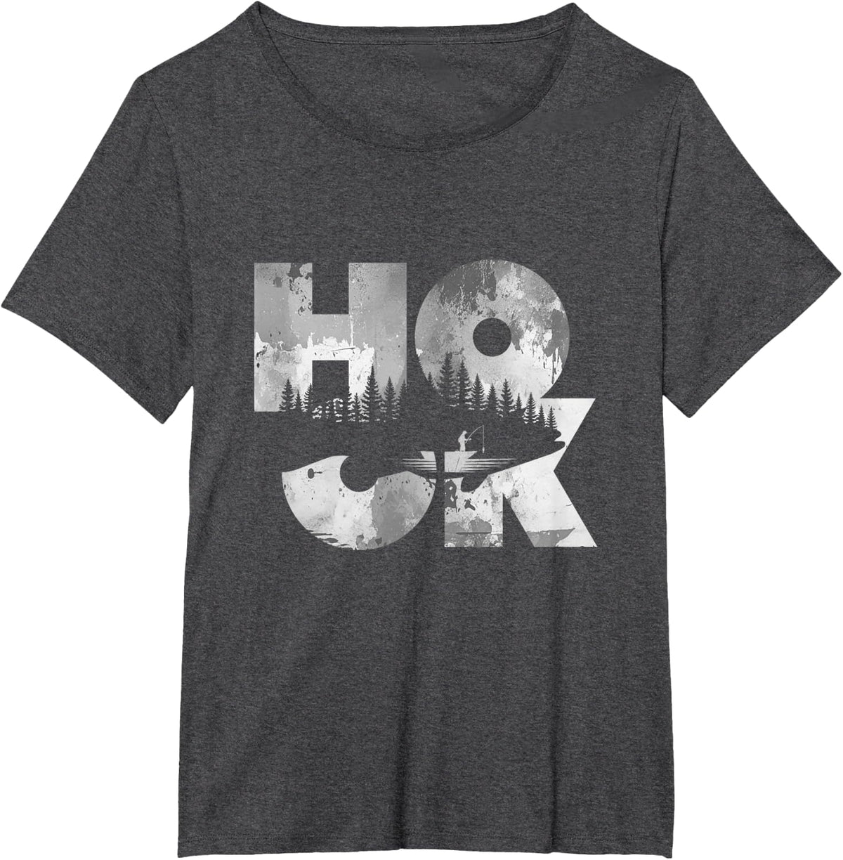 Fishing T-Shirt - Dark Heather Grey