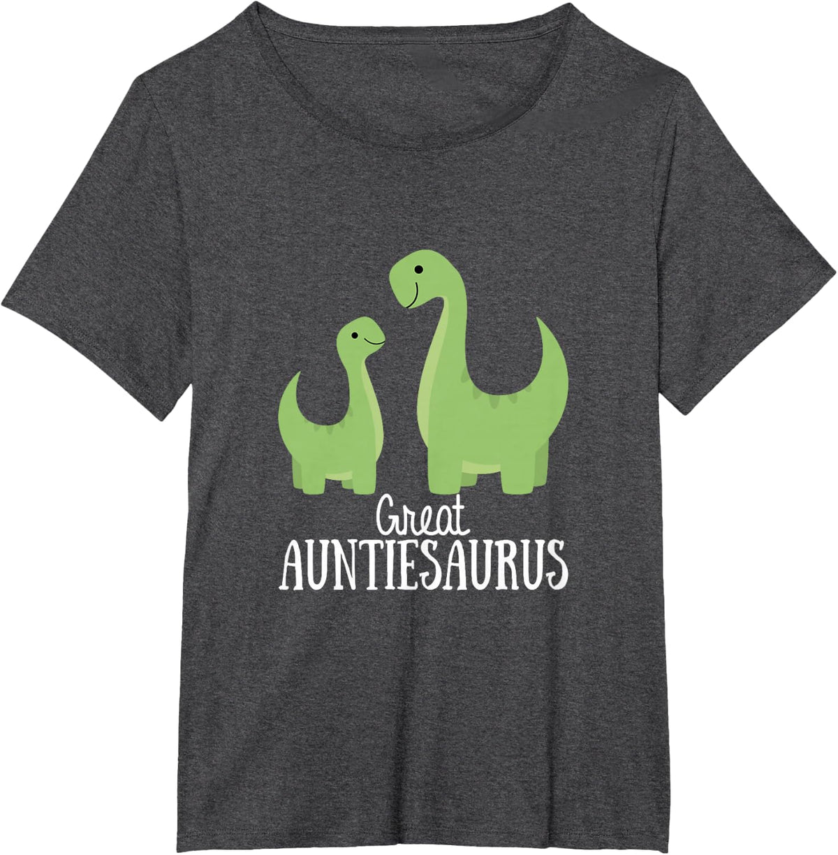 Great Auntiesaurus T-Shirt Auntie Saurus Dinosaur T-Shirt T-Shirt - Dark Heather Grey
