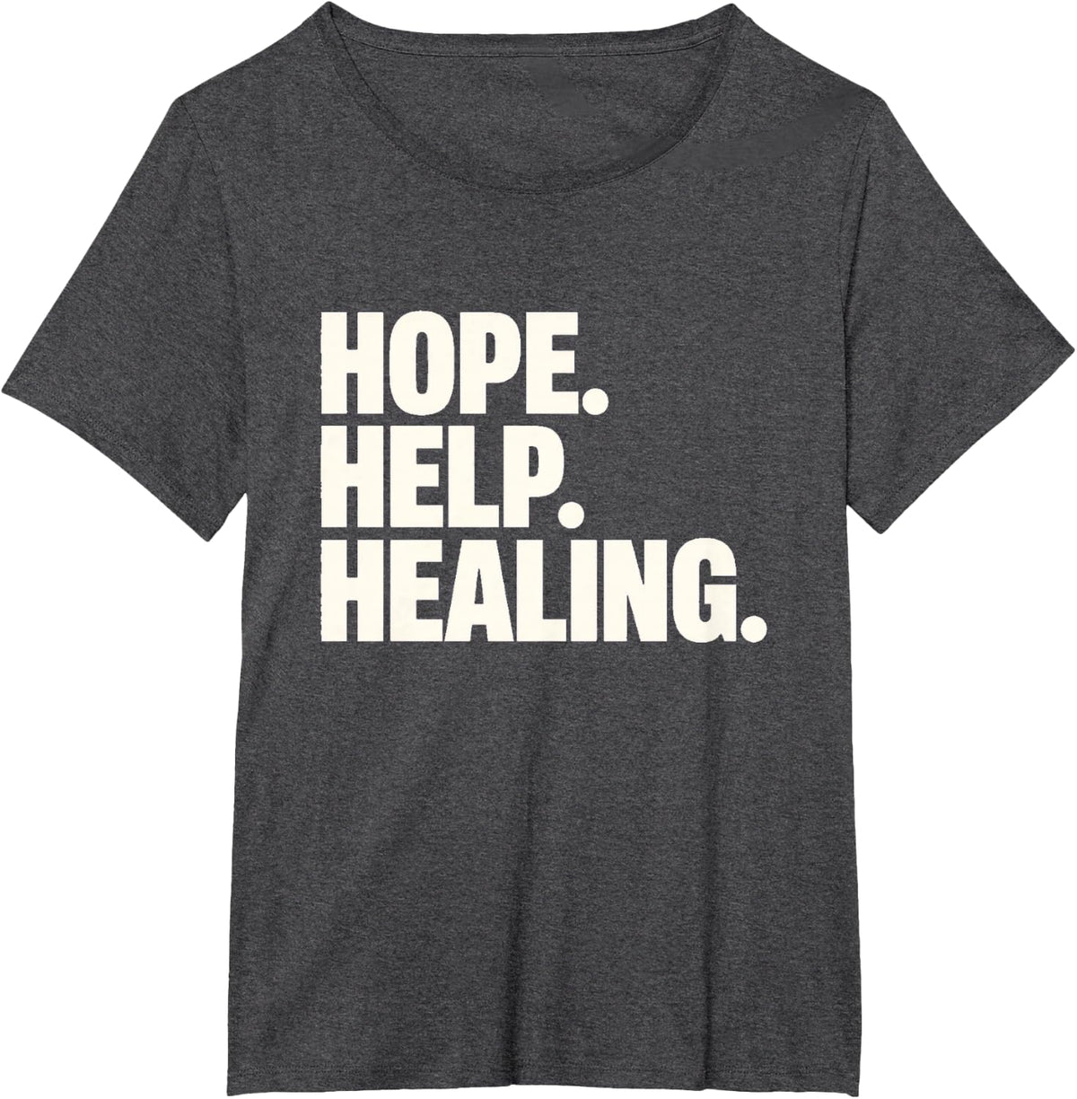 Hope. Help. Healing. Hospital Social Worker Gift T-Shirt - Dark Heather Grey
