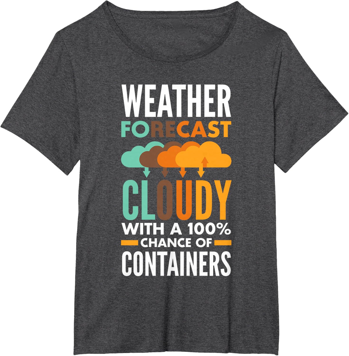 DevOps Engineer Cloud Computing Weather Forecast T-Shirt - Dark Heather Grey
