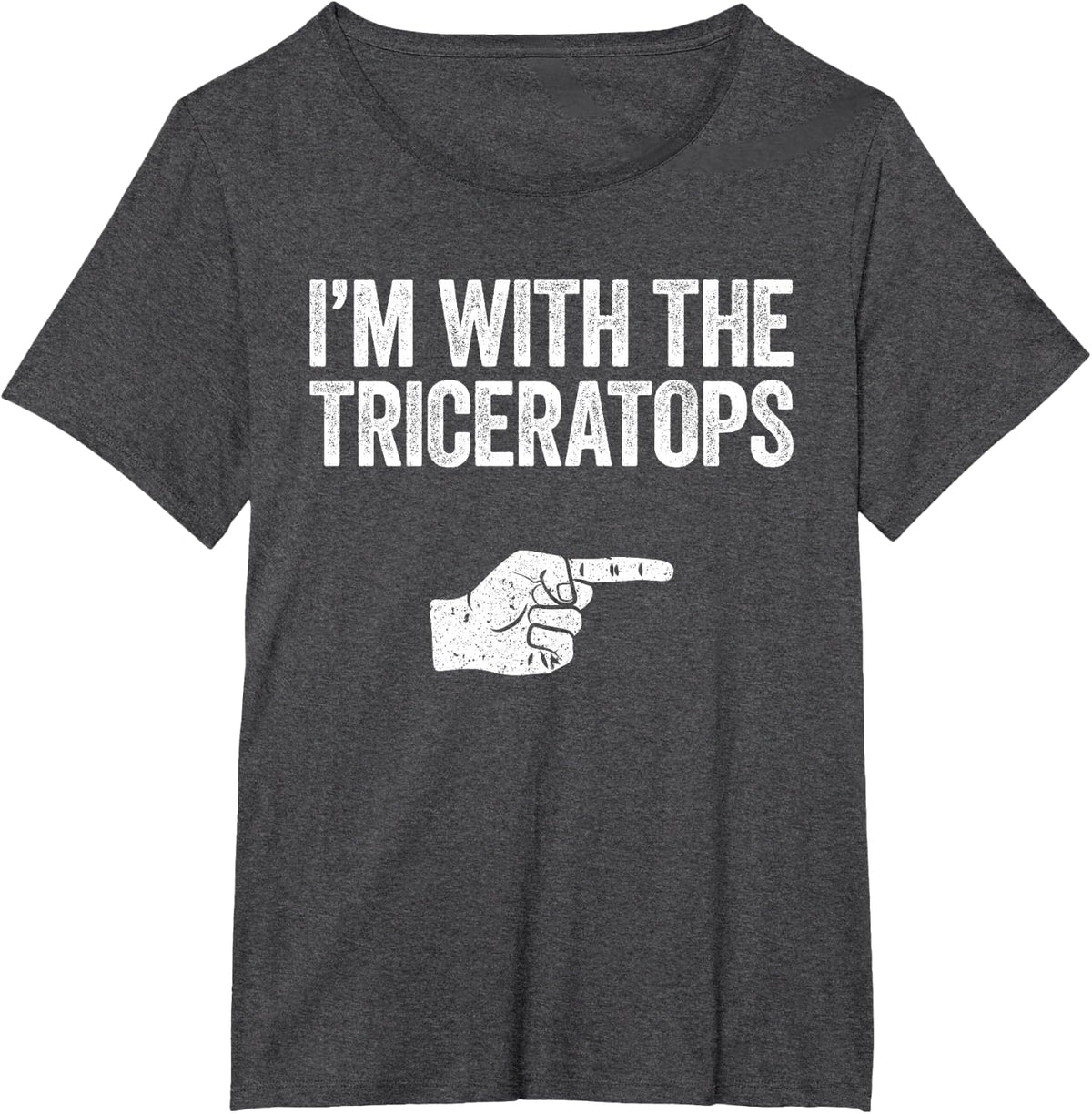 I'm With The Triceratops Shirt Matching Triceratops Costume T-Shirt - Dark Heather Grey