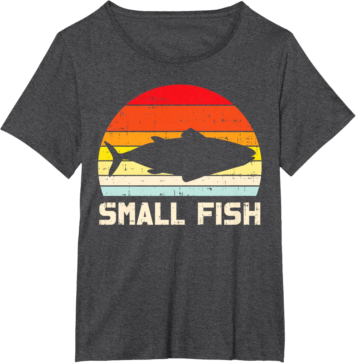 Small Fish Retro Bass Fishing Shirt Boys Kids Fishing Tees Family Matching T Shirts Son Gift - Dark Heather Grey