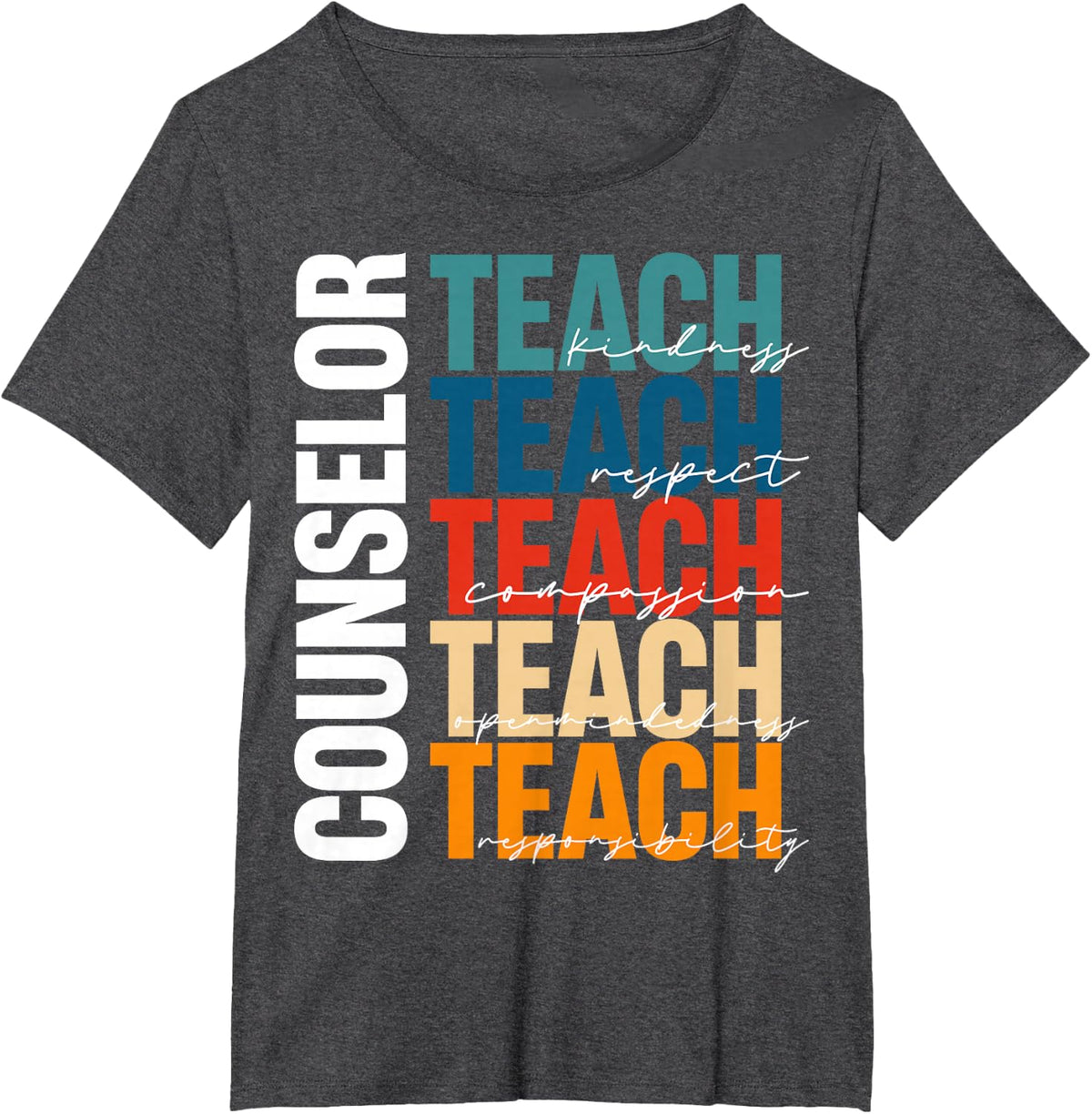 Counselor Teach - Guidance Counselor Schools Counseling T-Shirt - Dark Heather Grey