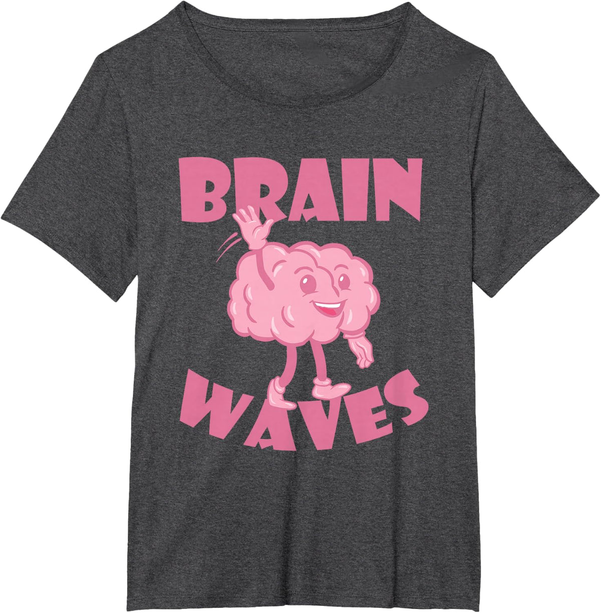 Brain Waves - Funny Biologist Biology Student Science T-Shirt - Dark Heather Grey