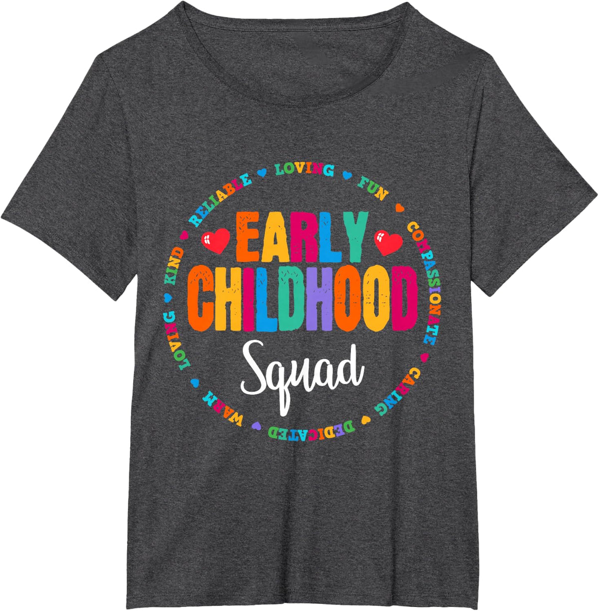 Early Childhood Educator Team Daycare Provider Teacher Crew T-Shirt - Dark Heather Grey